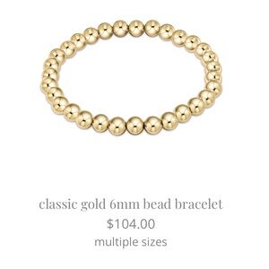 NWT Authentic Enewton Classic Gold 6mm Bead Bracelet